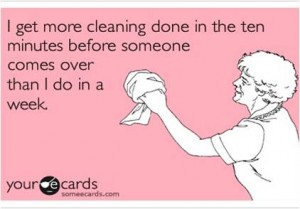 woman cleaning