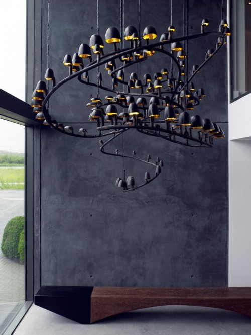 black chandelier