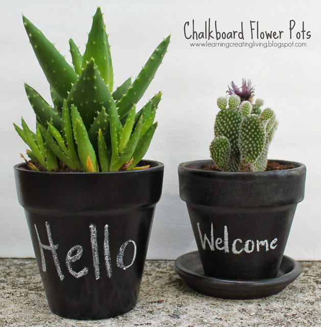 Chalkboard Flower Pots