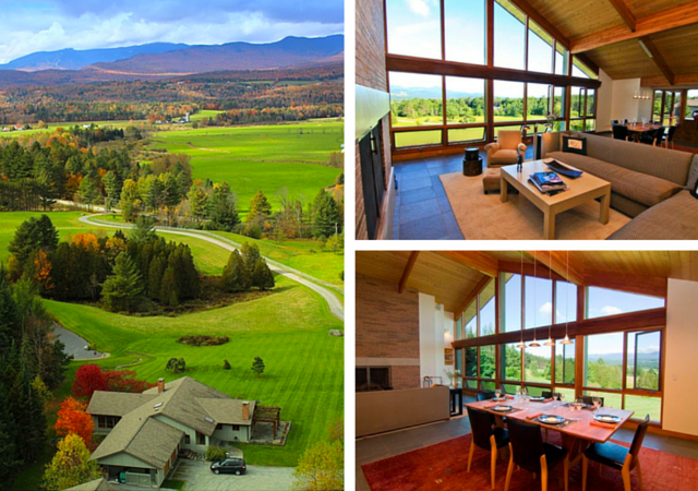 This Morrisville, VT property comes with spectacular views of nearby ski country and miles of farm land. The large windows offer plenty of opportunity to take in the spectacular fall views.