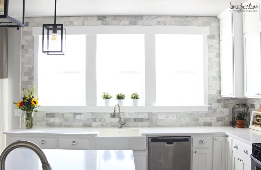 DIY Marble Backsplash