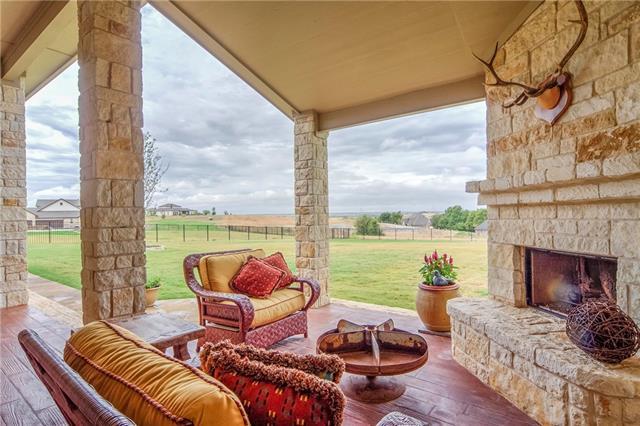 Outdoor fireplace in Aledo