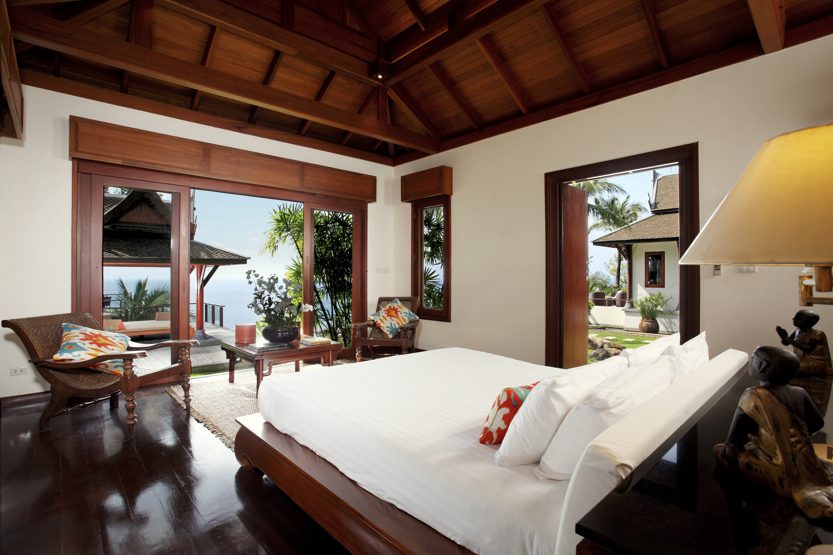 Beautiful master bedroom with ocean view