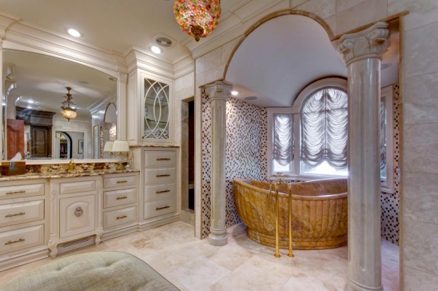 Perhaps one of the most stunning features of this Springfield, MO home is this spectacular marble bathtub made from one solid piece of imported marble from China.  This regal property is located at  2991 S Thornridge Drive, Springfield, MO and is listed at $1,725,000 by Judy Huntsman with Coldwell Banker Vanguard, Realtors.