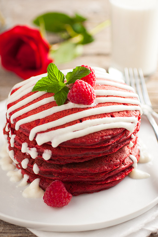 red velvet pancakes