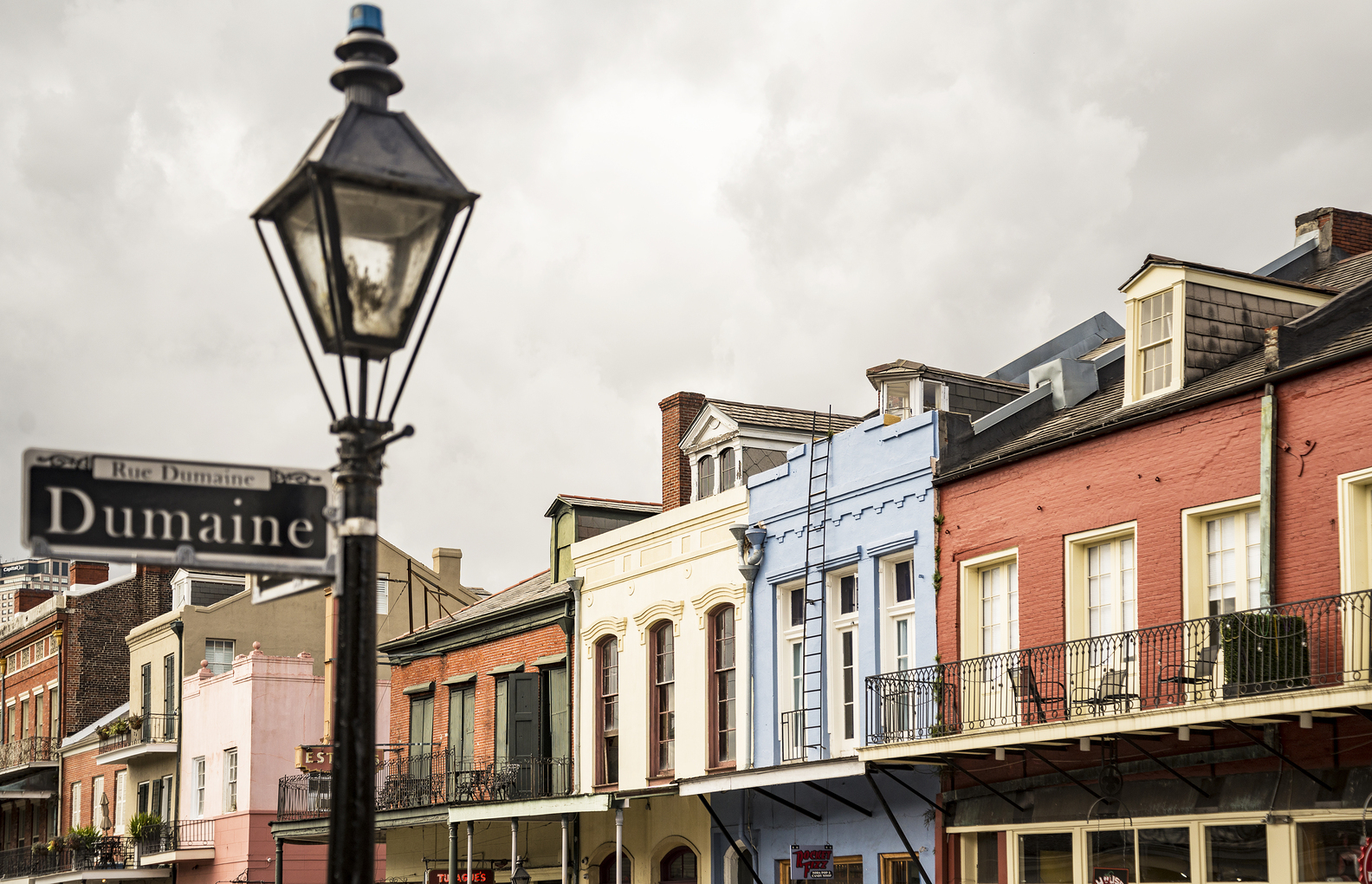 Architecture of the French Quarter in New Orleans Louisiana.